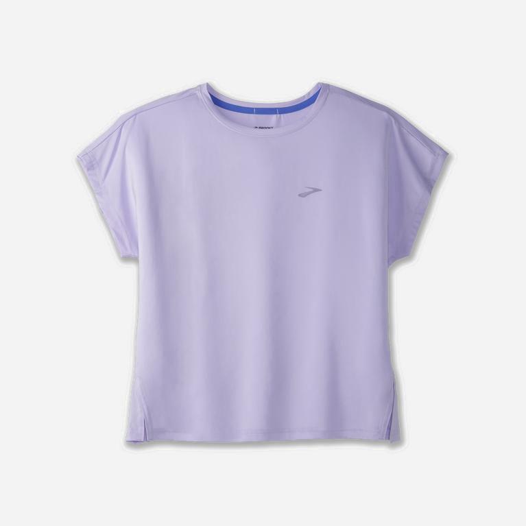 Brooks Sprint Free Womens Breathable Short Sleeve Running Shirt - Lavender Purple/Violet Dash - Phil